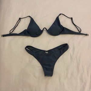 Padded grey bikini set